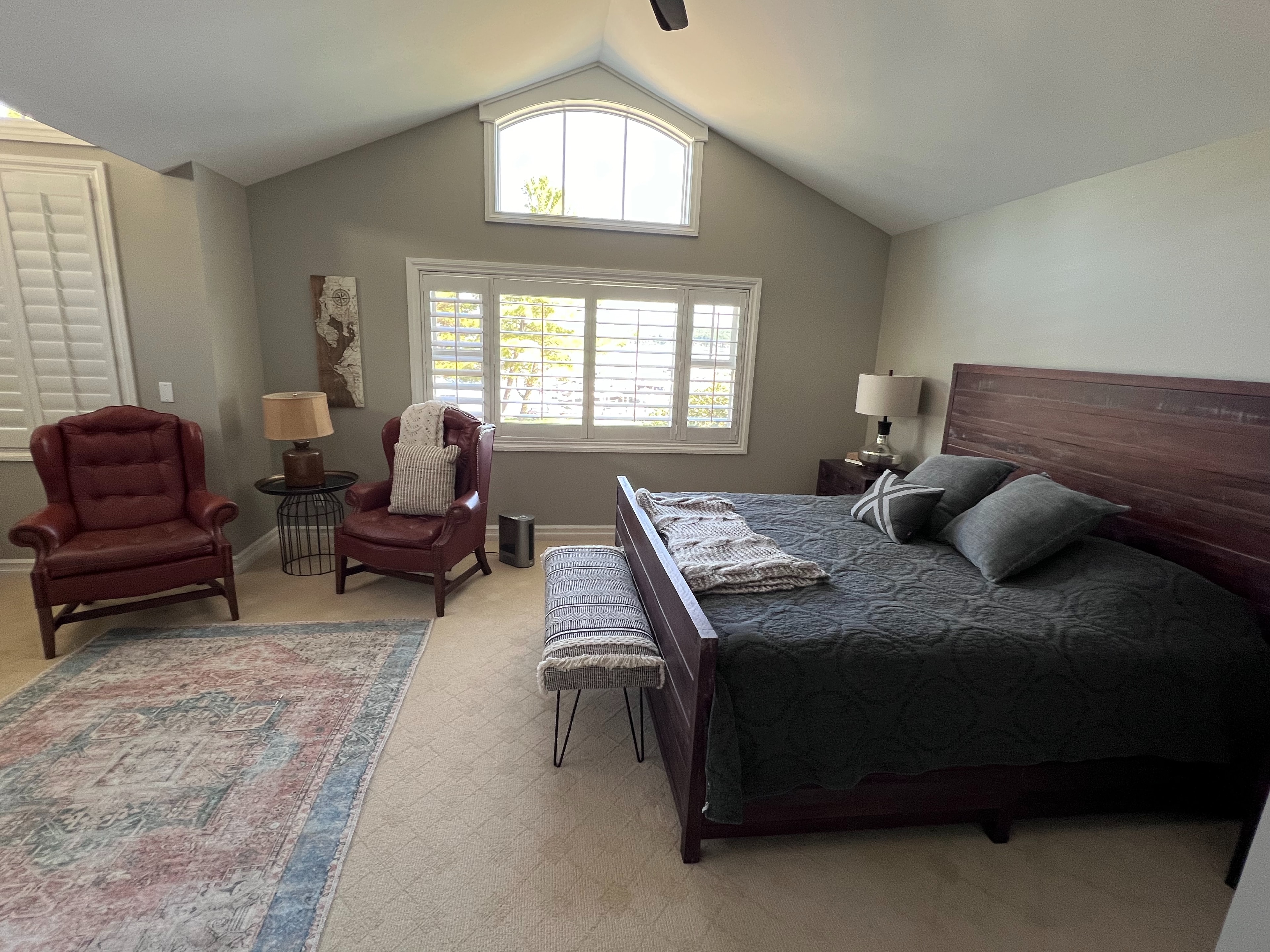 Primary bedroom with water view